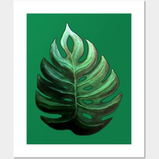 Monstera Leaf Posters and Art